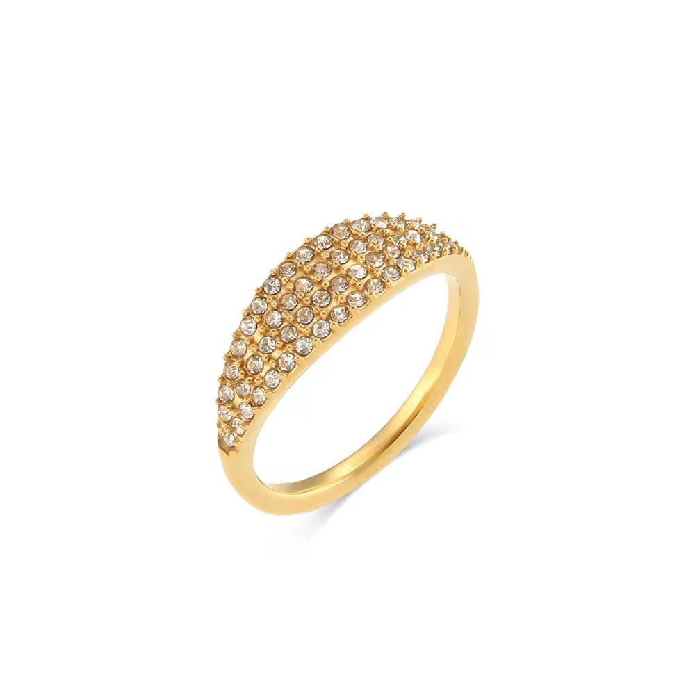 Zircon Thin diamond Ring