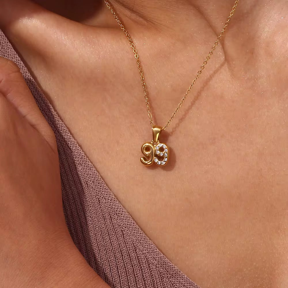 90's Baby Number Necklace
