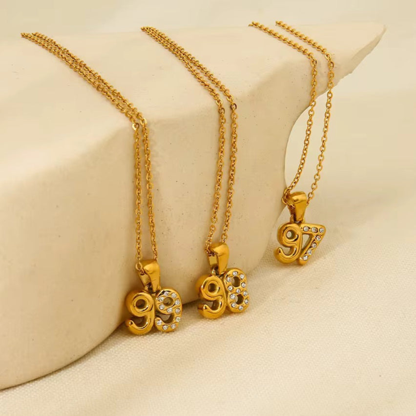 90's Baby Number Necklace