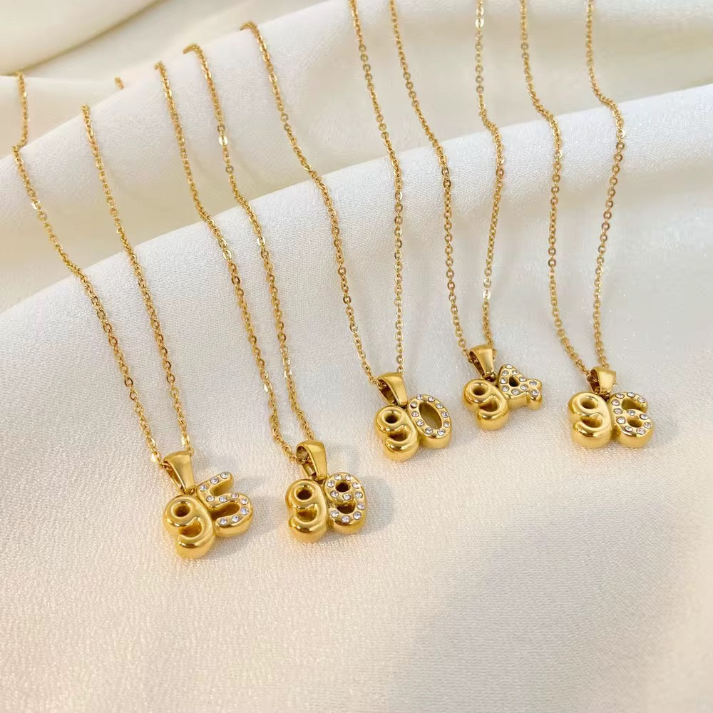 90's Baby Number Necklace